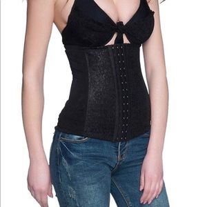 NEW Pretty Black Lace Corset Waist Shaper